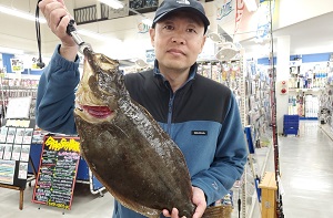 玉島で釣ったヒラメ