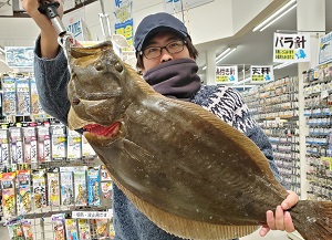 児島湾で釣ったヒラメ